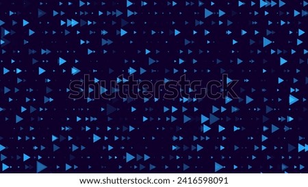 Digital Arrows Moving Forward Background. Blue Arrows Pattern. Abstract High-Speed Data Flow. Dynamic Movement Technology Pattern for Banner or Poster Design Concept. Vector Illustration.