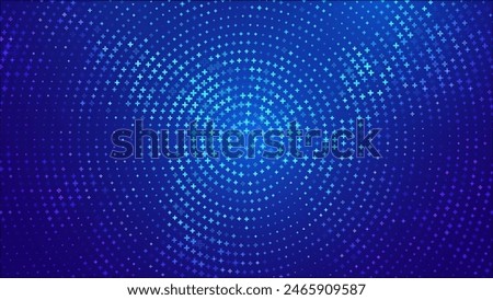 Blue Mathematical Plus Symbols Pattern. Math Design Elements Background. Medical Tech Background. Abstract Digital Circles of Plus Signs. Vector Illustration.