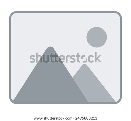 No Photo Image Viewer Thumbnail. Picture Placeholder Graphic Element. Flat Picture Landscape Symbol for App Website or User Interface Design. Vector Illustration.