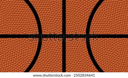 Basketball Ball Realistic Leather Texture with Bumps Pattern Background. Orange Rubber Pebbles Grain Dots Texture. Sports Theme Banner Backdrop. Vector Illustration.