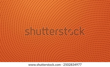 Basketball Ball Cartoon Leather Texture with Bumps Pattern Background. Orange Rubber Pebbles Grain Dots Texture. Sports Theme Banner Backdrop. Vector Illustration.