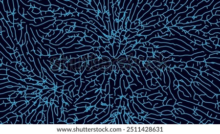 Mycelium Fungus Macro Pattern. Fungus Scientific Medical Research Background. Science Macro Pattern Backdrop. Futuristic Plant Microbiology Healthcare. Vector Illustration.