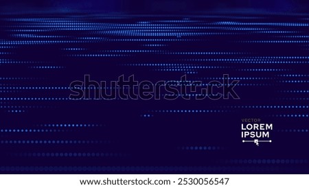 Abstract Digital Blue Dots Business or Science Background. Medical Research or Tech Innovation Online Webinar Presentation Event. Conference or Forum Vector Illustration Backdrop.