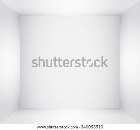 Box Top View. Inner Space of the Box. White Empty Room Interior. Vector illustration