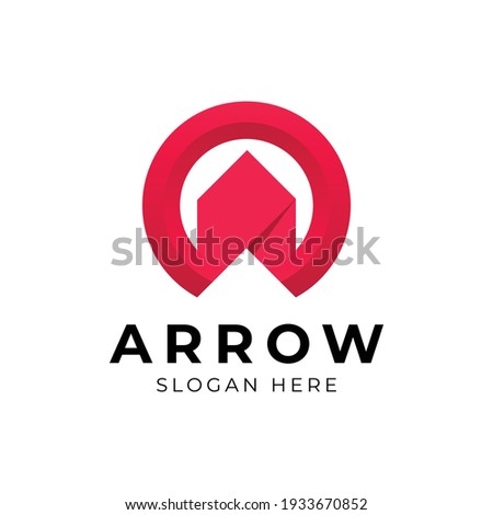 Abstract business arrow up logo icon. Vector design template.