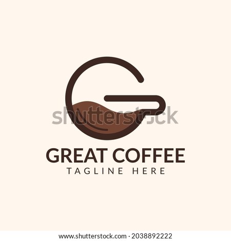 Logo template Warm coffee cup initials letter G Photo stock © 