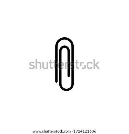 Paper clip icon vector illustration logo template for many purpose. Isolated on white background.