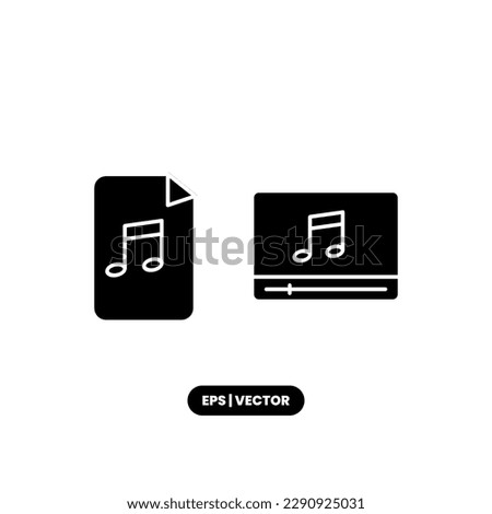 Music media vector illustration logo template for many purpose. Isolated on white background.