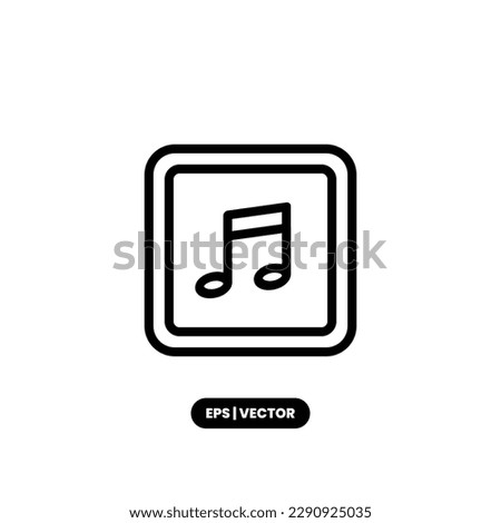 Music media vector illustration logo template for many purpose. Isolated on white background.