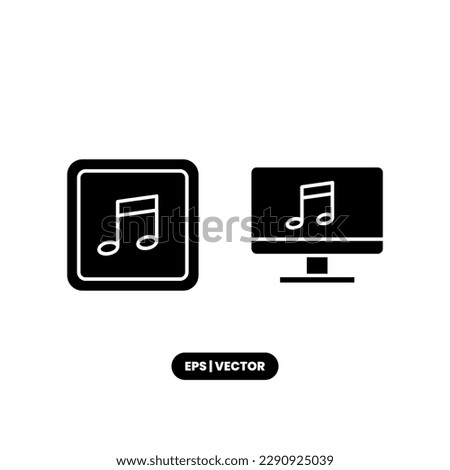 Music media vector illustration logo template for many purpose. Isolated on white background.