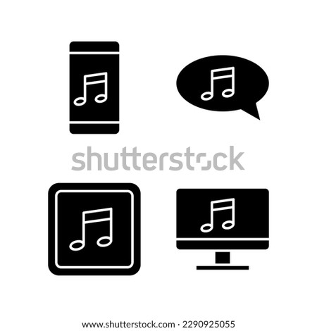 Music media vector illustration logo template for many purpose. Isolated on white background.