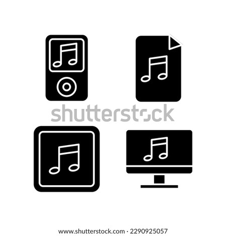 Music media vector illustration logo template for many purpose. Isolated on white background.