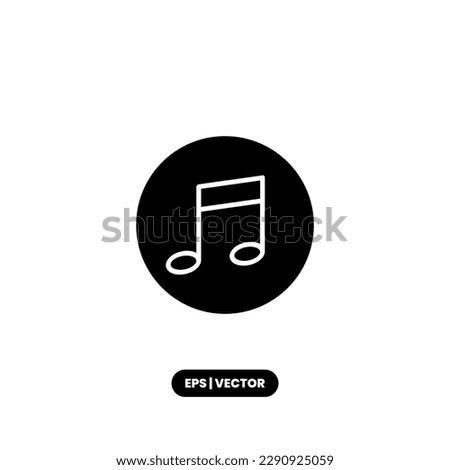 Music media vector illustration logo template for many purpose. Isolated on white background.