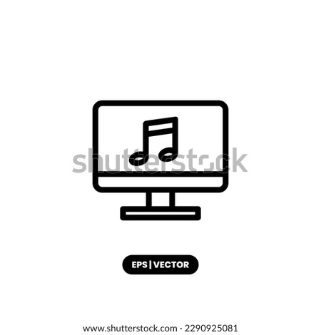 Music media vector illustration logo template for many purpose. Isolated on white background.