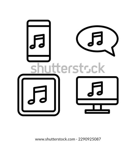 Music media vector illustration logo template for many purpose. Isolated on white background.