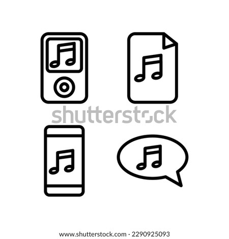 Music media vector illustration logo template for many purpose. Isolated on white background.