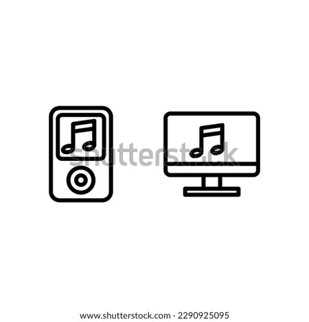 Music media vector illustration logo template for many purpose. Isolated on white background.