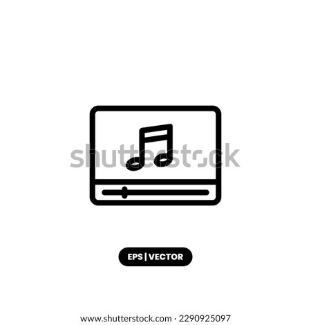 Music media vector illustration logo template for many purpose. Isolated on white background.