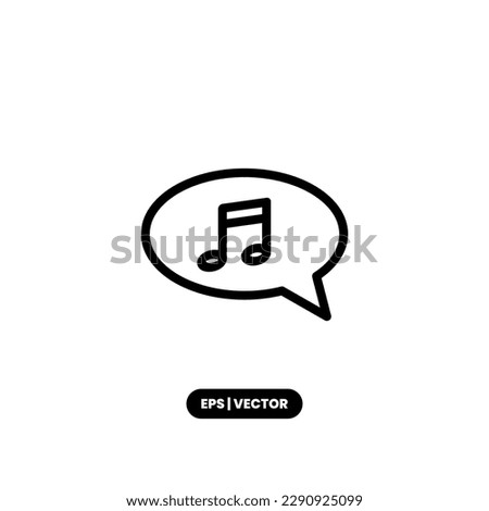 Music media vector illustration logo template for many purpose. Isolated on white background.