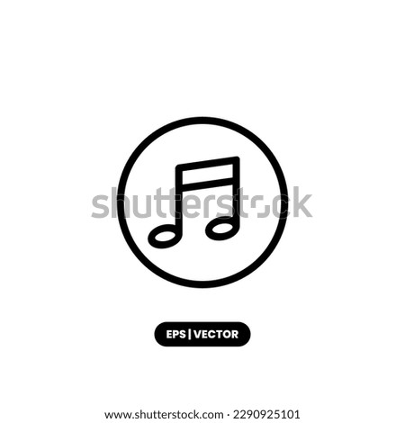 Music media vector illustration logo template for many purpose. Isolated on white background.