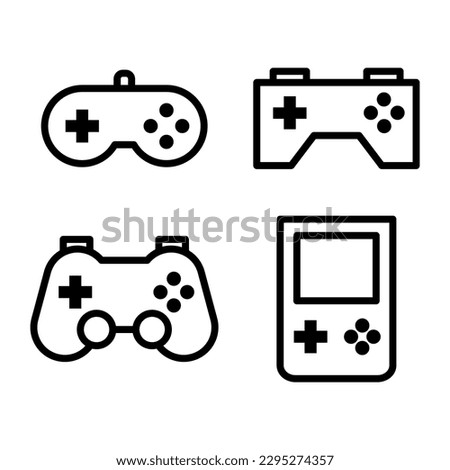 Gamepad icon vector illustration logo template for many purpose. Isolated on white background.