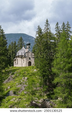 Similar – Image, Stock Photo 1600 | Mountain lake with clouds hanging low in the mountain