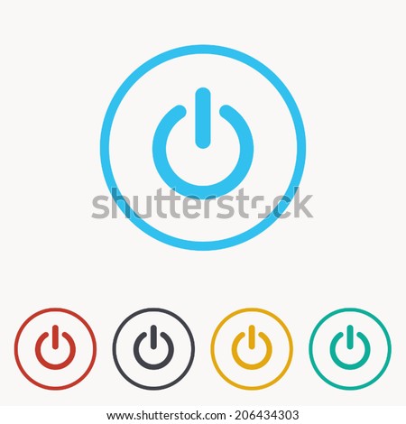 start icon , power button ,vector illustration