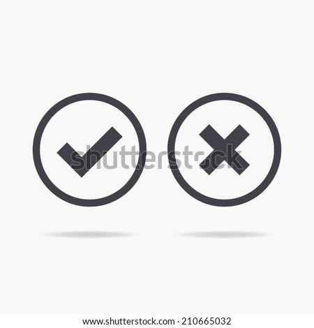 check mark icon , vector illustration