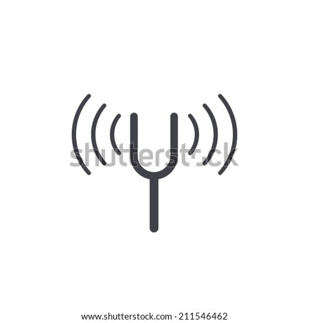 tuning fork icon , vector illustration