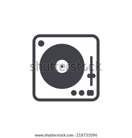 disk jockey turntable icon ez canvas