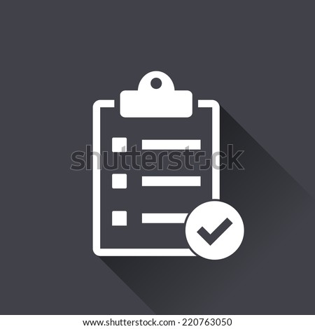 checklist icon , vector illustration , flat design