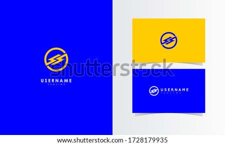 SS Cirle Logo Mark with business card template design for branding identity