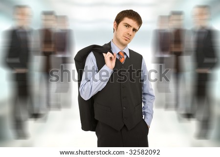 young business man worried at the office