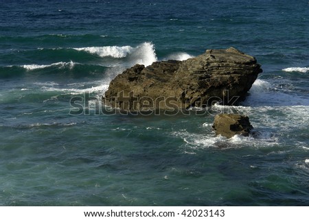 north of spain rocks on the coast of asturias