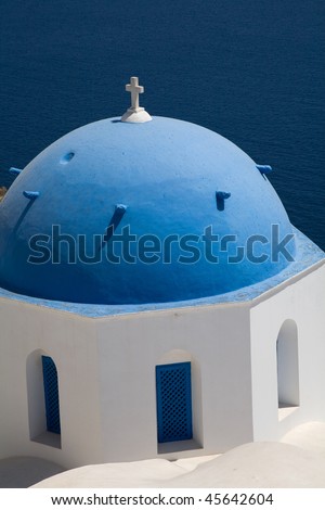 small church in the greek island of santorini