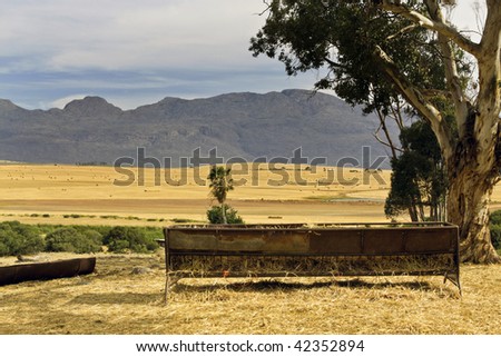 Farm scene on a wheat farm near Ceres, South Africa.