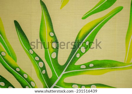 Description:  An antique background from a building renovation site. Title:  Yellow and Green tropical background.