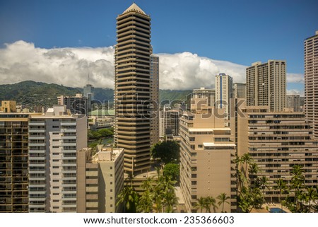 Honolulu, Nov. 2:  The high-rise view of Waikiki is becoming denser this year.  Honolulu, Hawaii, USA.  Nov. 2, 2014.