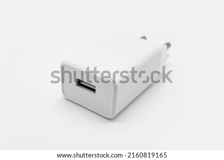 USB 220V Power Adapter Close-up on White Background ストックフォト © 