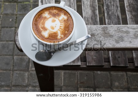 Skull Coffee Latte Art