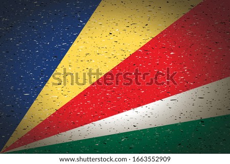 flag of seychelles in retro background