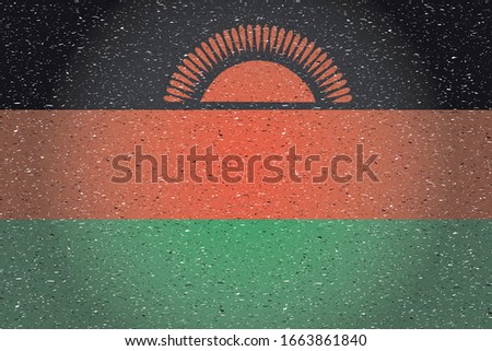 flag of malawi in retro background