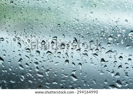 blurred bokeh and water drops on  mirror background