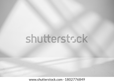 Gray background for product presentation with shadow and light from windows Foto stock © 