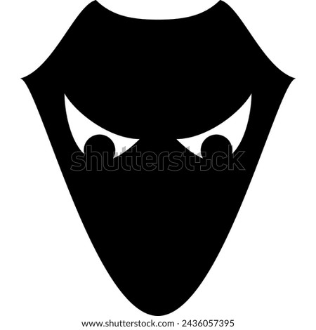 black and white mask image in vector