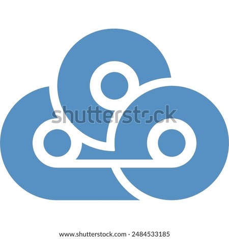 Unique cloud icon image in vector