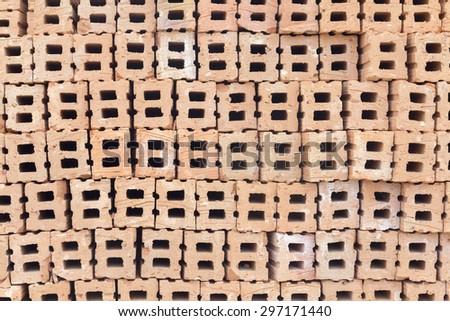 brick orange square pattern for building to home