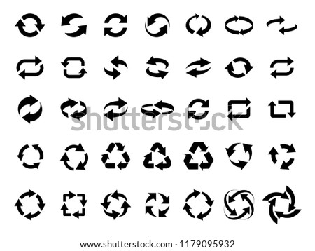 Set of Rotation Arrow, Circle Arrow icons 