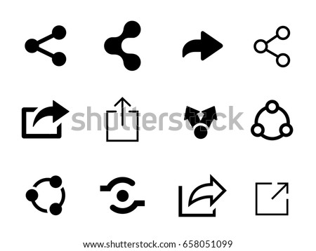 Set of Share icon Foto stock © 