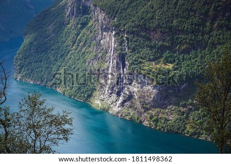 Similar – Image, Stock Photo Seven Sisters Waterfall Side View